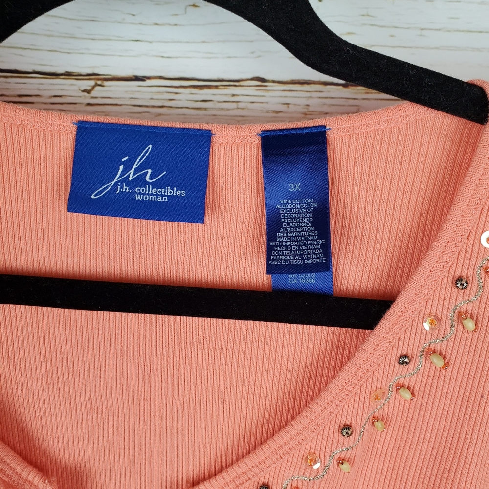 JH Collectibes Embellished Ribbed Knit Cardigan - Picture 3 of 4